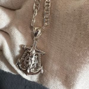 Jesus Piece Anchor Pendant and Chain